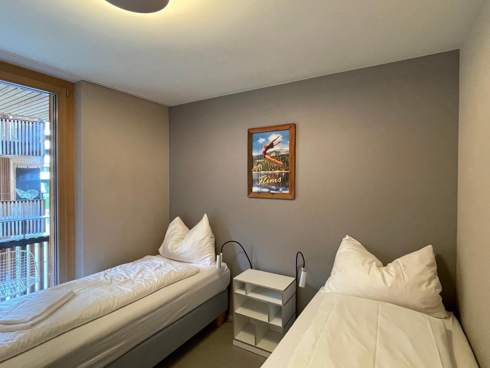 Ferienwohnung 3,5 Zimmer direkt an Ski- und Bikepiste Flims Exterior foto